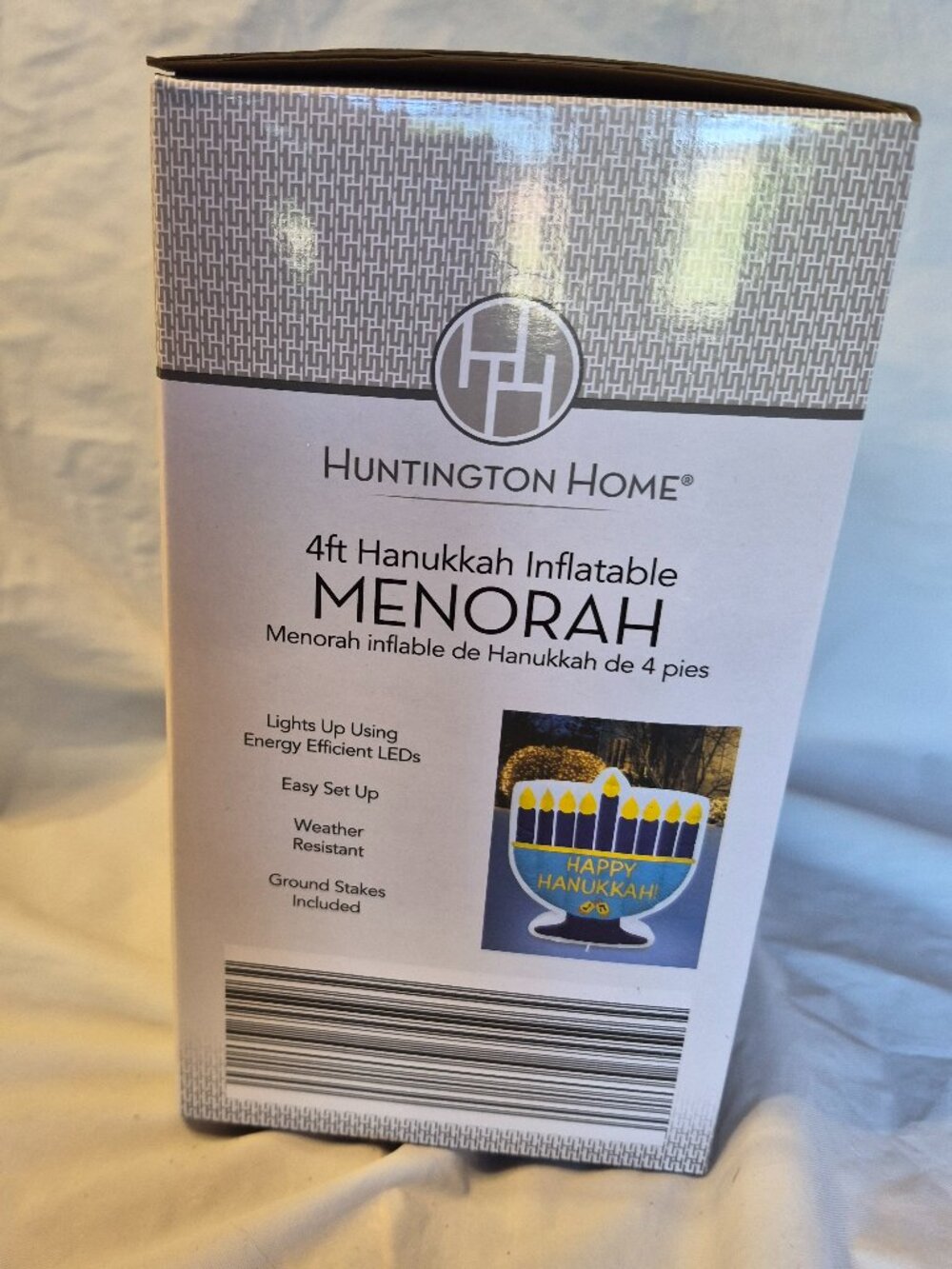 NEW 4 ft Huntington Home Hannukah Channuka Inflatable Menorah Yard Decoration - Picture 4 of 5